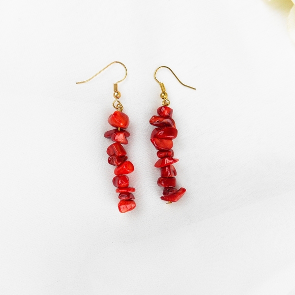 New Gemstone Chip Earrings - Picture 8 of 8